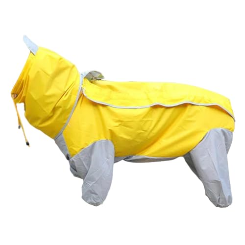 Baoblaze Hunde-Regenmantel mit Kapuze, Regenponcho, für den Außenbereich, leicht, Winddicht, Hunde-Regenjacke, Haustier-Regenkleidung für große und mittelgroße, 22 von Baoblaze