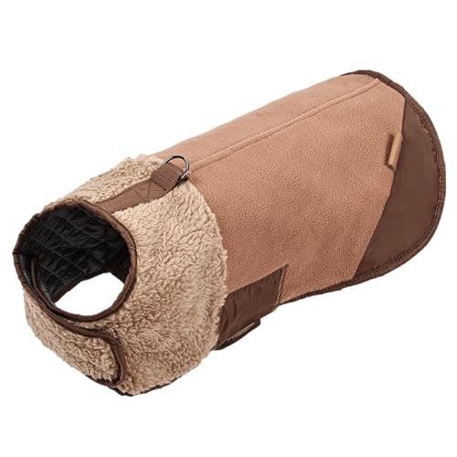 Baoblaze Hunde-Wintermantel, Winterkleidung, bequemer brauner Warmer Hundemantel, Hundeweste für kleine und mittelgroße Hunde beim Spazierengehen, L von Baoblaze