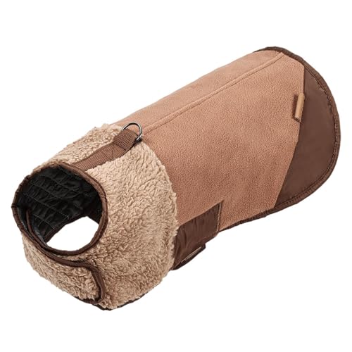 Baoblaze Hunde-Wintermantel, Winterkleidung, bequemer brauner Warmer Hundemantel, Hundeweste für kleine und mittelgroße Hunde beim Spazierengehen, S von Baoblaze