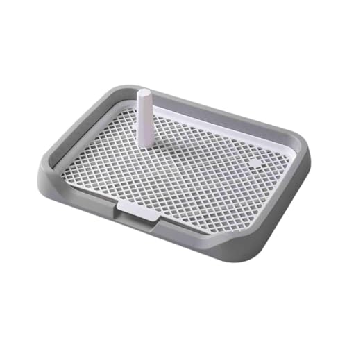 Baoblaze Hundetöpfchen-Toilette, Hundetoilette, herausnehmbares WC-Becken für den Innenbereich, 46 x 35 x 5 cm, Rutschfester Welpen-PIPI-Pad-Halter, grau von Baoblaze