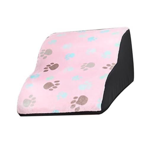 Baoblaze Hundetreppe, Stufe mit 2 Stufen, tragbar für kleine Hunde, rutschfeste Unterseite, Schwammstufe, kleine Hunde, Haustierrampe für Sofa, Innenbereich, Rosa von Baoblaze