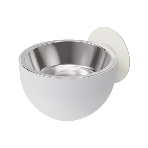 Baoblaze Hundewassernapf, langsamer Futterspender, behang, für Kätzchen, Kaninchen, abnehmbar, für Katzen, zum Trinken, erhöhter Ständer, Hundenapf, Weiß von Baoblaze