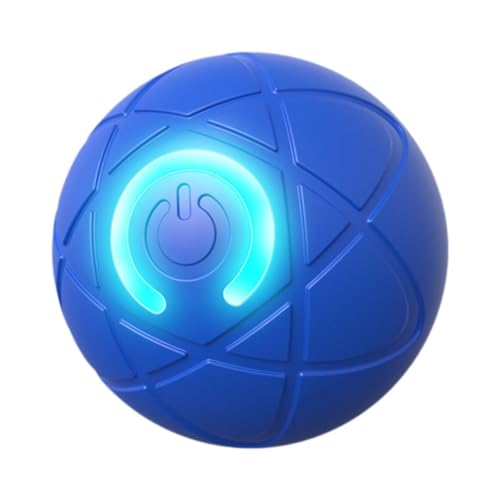 Baoblaze Interaktiver Hunde Spielzeugball Automatisch Rolling Smart Chasing Traning USB wiederaufladbar für Haustier Innenkatzen kleine mittelgroße große Hunde, Blau von Baoblaze