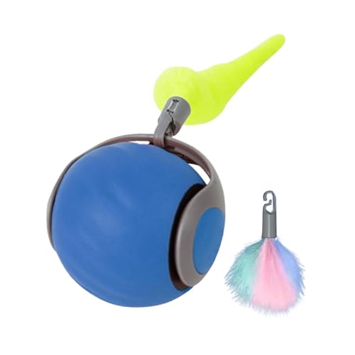 Baoblaze Interaktiver Katzenspielzeugball, beweglicher Ball, leicht, Indoor-Übung, intelligenter Rollball, automatisches Katzenspielzeug für Kätzchen, Blau von Baoblaze