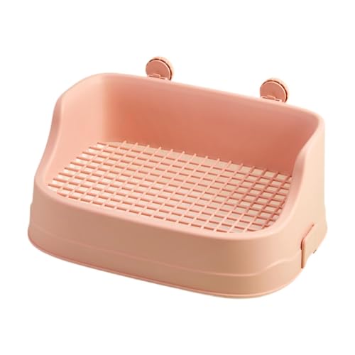 Baoblaze Kaninchendrüsenbox Hase Töpfchen Ecke mit Schnappbinder leicht zu reinigen Käfig Toilette Haustierkäfigwanne für Maus -Meerschweinchen -Galesaurier, Rosa von Baoblaze