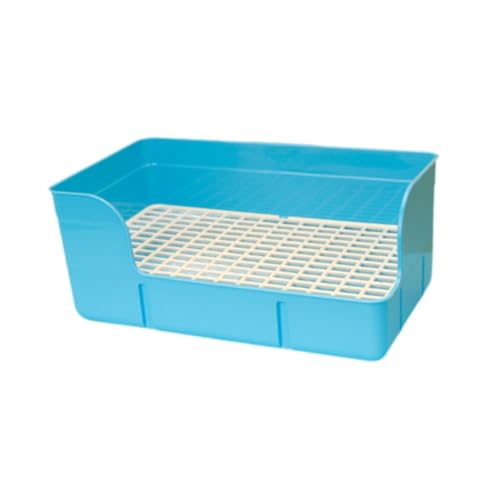 Baoblaze Kaninchenstreu für Käfighähne Toilette Animal Badezimmer Lieferungen Eckstreu Pan Pan Corner Toilettenbox für Hasenkäfigzubehör, Blau von Baoblaze