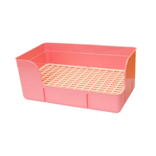 Baoblaze Kaninchenstreu für Käfighähne Toilette Animal Badezimmer Lieferungen Eckstreu Pan Pan Corner Toilettenbox für Hasenkäfigzubehör, Rosa von Baoblaze