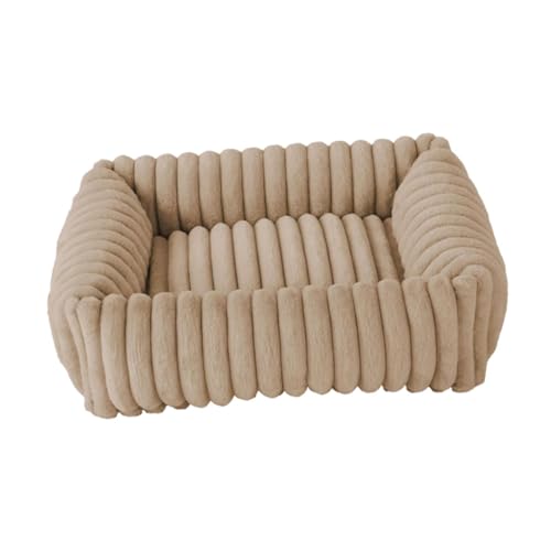 Baoblaze Katzen Und Hundebett für Haustiere, Schlafmatte für Tiere, Kissen für Haustiere, Hundehütte, Zwinger, Waschbar, Katzennest, Sofa für Hunde, Bett für, Beige, L von Baoblaze