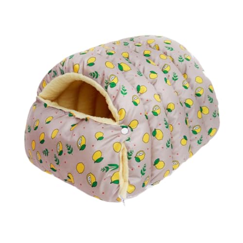 Baoblaze Katzenbett, Haustierbett, Schlafsack, warm, bequem, abnehmbar, waschbar, geschlossenes Katzenhaus, Katzennest für Heimtierbedarf, Katzen, Hunde, Lemon L von Baoblaze