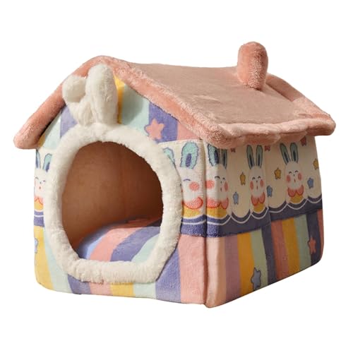 Baoblaze Katzenbett, Katzenhaus mit abnehmbarem, waschbarem Kissen, Heimtierbedarf, Katzenzelt, Höhle, halbgeschlossenes Haustierbett für Kätzchen, Hunde, S von Baoblaze