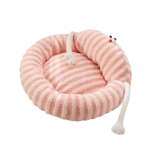 Baoblaze Katzenbett für Hauskatzen, Plüschkissen, selbstwärmend, 50,8 cm, Herbst und Winter, kleine Hundebetten, weiches Haustier-Nistbett für Welpen, Rosa von Baoblaze