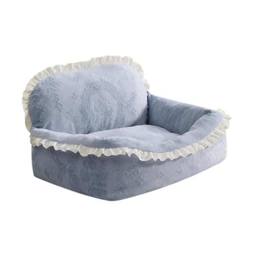 Baoblaze Katzenbett für Innenräume, Sofa, Haustierbedarf, Herbst Und Winternutzung, für Kätzchen, Graublau von Baoblaze