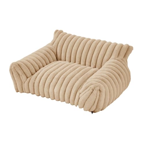 Baoblaze Katzencouchbett, Hundebett, weich, bequem, modisch, rutschfeste Unterseite, tragbare Katzenbetten für Hauskatzen, Katzensofa für Kätzchen, Katzen, Beige von Baoblaze