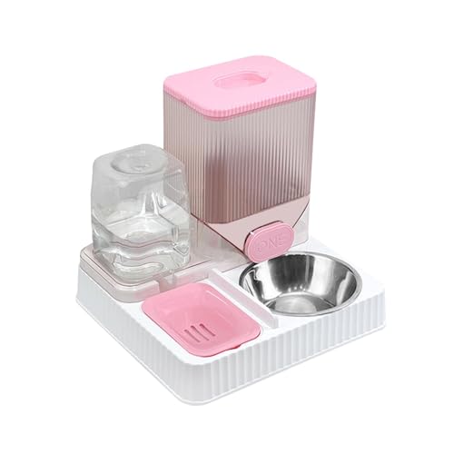 Baoblaze Katzenfutterspender und Wasserspender, Tierfutteraufbewahrung, Hundefutterspender, automatischer Futterspender für kleine Tiere und Hunde, Rosa mit Schale Baoblaze Katzenfutterspender und Wasserspender, Tierfutteraufbewahrung, Hundefutterspender, automatischer Futterspender für kleine Tiere und Hunde, Rosa mit Schale von Baoblaze