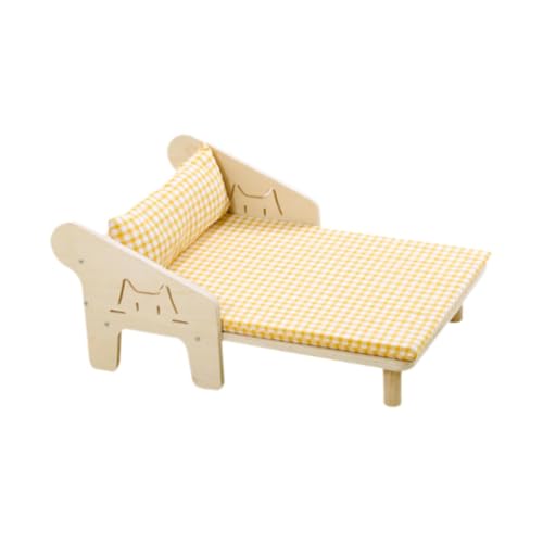 Baoblaze Katzenhängematte, kleine Haustiermöbel, Sommer, Strand, Holz, Strandkorb, Katzenbett, Hundebett, Sommer, unverzichtbar zum Schlafen Kleiner und, L von Baoblaze