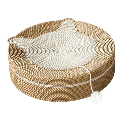 Baoblaze Katzenkratzbrett, Haustierbett, verschleißfest, rutschfest, Sisal-Katzenbett, Katzenkratzlounge, Schlafsofa für den Sommer, Welpen und Kätzchen, weiß 40cm von Baoblaze