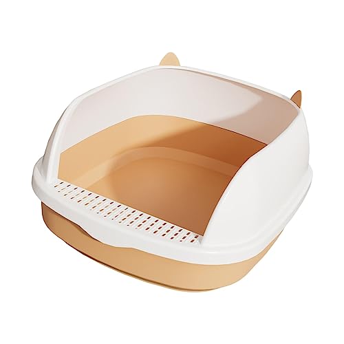 Baoblaze Katzentoiletten für den Innenbereich, für Katzen, Haustiertoilette, spritzwassergeschützt, für Kätzchen, Töpfchen, Pfanne, Katzentöpfchen, Toilette, rosa L von Baoblaze