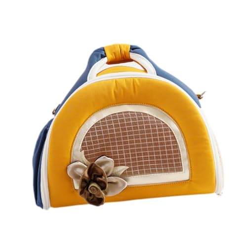 Baoblaze Kleintierreiseträger, Meerschweinchenträger tragbarer ausgehender Tasche Hamster -Trägerbeutel Kleiner Haustasche für Hamster Vogelhasen, Orange L von Baoblaze