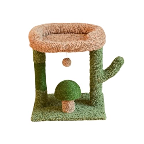 Baoblaze Kletterbaum für Katzen, Haustierbett mit Ball, mehrschichtiger Kletterturm für Katzen, Katzenhaus für interaktive Ruheübungen von Baoblaze