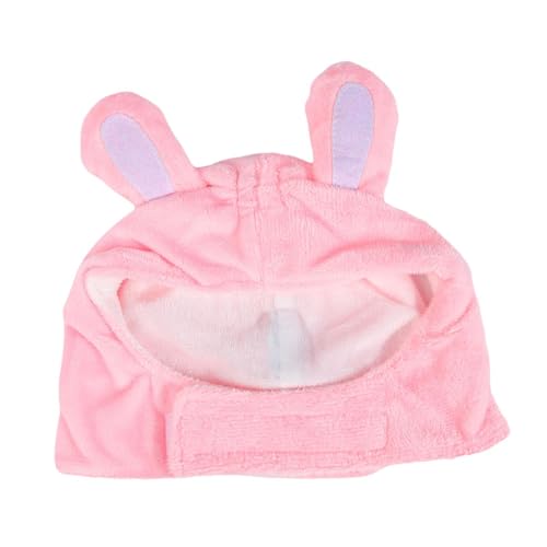 Baoblaze Kopfbedeckung für kleine Haustiere, warme Mütze, verstellbar, süßes Cosplay-Haustierkostüm, Hut, Haustier-Kopfbedeckung, Hut für Haustiere, Kätzchen, L Pink von Baoblaze