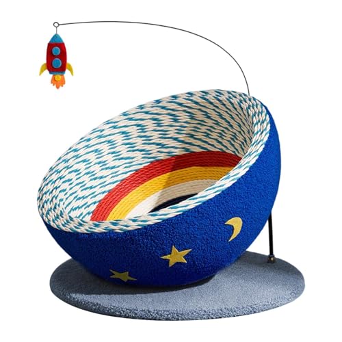 Baoblaze Kratzbrett für Katzen Als Ovale Kratzpappe Und Bequemes Katzenbett mit Spielball Aus Papierschnur Und Samtstoff für Den Innenbereich, Hellgraue Basis Baoblaze Kratzbrett für Katzen Als Ovale Kratzpappe Und Bequemes Katzenbett mit Spielball Aus Papierschnur Und Samtstoff für Den Innenbereich, Hellgraue Basis von Baoblaze
