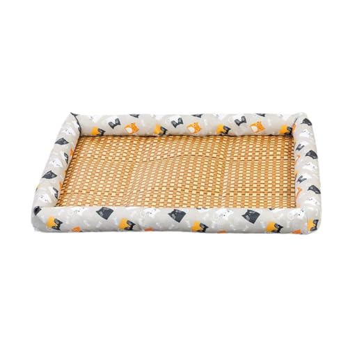 Baoblaze Kühlmatte für Haustiere, Schlafbett, tragbar, für den Innen- und Außenbereich, weiches Haustierkissen, Sommerschlafmatratze für Haustiere und Katzen, Graue Katze 90x70cm von Baoblaze