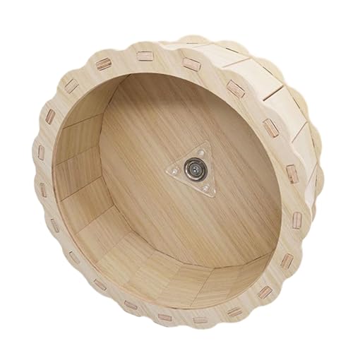 Baoblaze Laufrad aus Holz für Hamster, Fitness-Spielzeug, Übungsräder für Käfig, geräuschlos, für Zwerghamster, Ratte, Igel, Kätzchen, Kleintiere, 15cmx6.5cm von Baoblaze