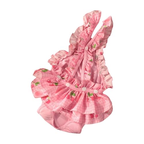 Baoblaze Mädchen-Hundewindelkleid, weiblicher Rock, verstellbar, süßes Welpenwindelhöschen, für kleine, mittelgroße und große, Rosa von Baoblaze