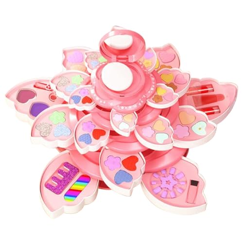 Baoblaze Make-up-Spielzeug für Mädchen, Make-up-Set, Spielzeug, Kosmetikset für Mädchen, Spielzeug, Make-up-Set für Kinder, Rollenspiel-Make-up-Beauty-Set für, 5 Schichten von Baoblaze