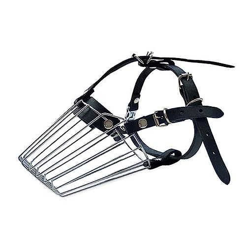 Baoblaze Hunde Mundschutz, Maulkorb für Hunde Groß Atmungsaktiv, Metal Adjustable Wire Dogs Muzzle, Metall Hundemaulkorb, Verhinderung des Beißens Kauen und Bellen für Mittlere, Große Hund von Baoblaze