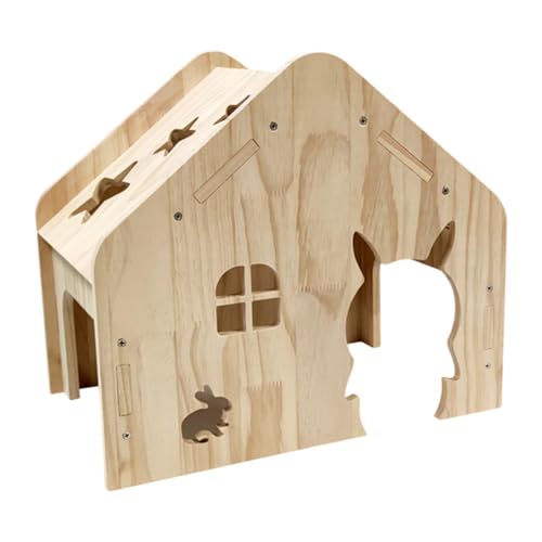 Baoblaze Meerschweinchenhaus aus Holz, Lebensraum für Kleintiere, Spiel- und Versteckhütte für Kleintiere für Lemminge, Goldhamster, Ratten, D von Baoblaze