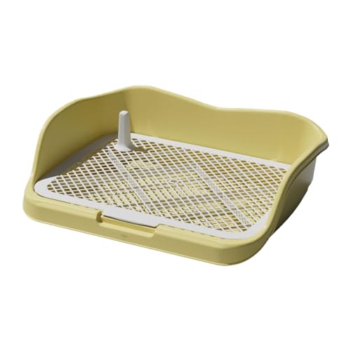 Baoblaze Mesh Grids Haustier-Trainingstoilette, Hundetoilette, Bequeme Indoor-Hundetöpfchen-Trainingspolster für Welpen, kleine und mittelgroße Hunde, Katzen, Gelb von Baoblaze