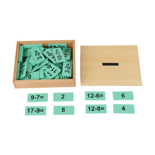 Baoblaze Montessori-Mathematik-Hilfsmittel, tragbares Interaktions-Mathematik-Spielzeug, Zahlenkognition, Kopfrechenkasten aus Holz für den Kindergarten zu, Subtraktion von Baoblaze