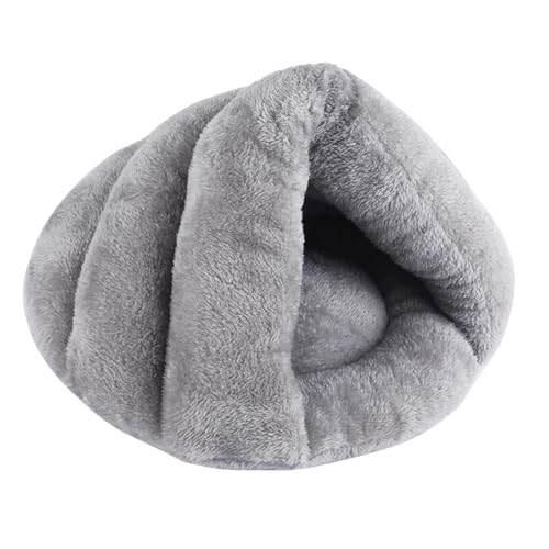 Baoblaze Pantoffelförmiges Hundebett, Katzennestkissen, Katzenschlafbett, Haustierbett, halbgeschlossener Welpenzwinger, Kätzchenhaus für Katzen, Hunde, Hellgrau 45cmx35cm von Baoblaze