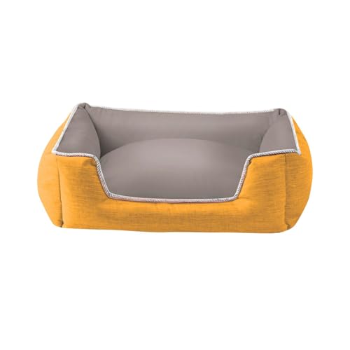 Baoblaze Pet House Hundebett für den Innenbereich, Abnehmbarer Bezug, Hand- und maschinenwaschbar, Welpensofa, Katzenbett für Zwinger, Schlafen, Zuhause, M Orange von Baoblaze