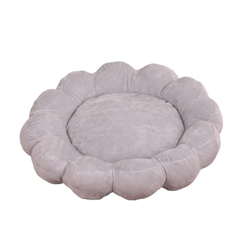 Baoblaze Petals Katzenbett, Haustier-Isomatte, maschinenwaschbar, rutschfest, kleines Hundebett, weiches Haustier-Nistbett für Hauskatzen, Zwergspitz-Hunde, Grau von Baoblaze