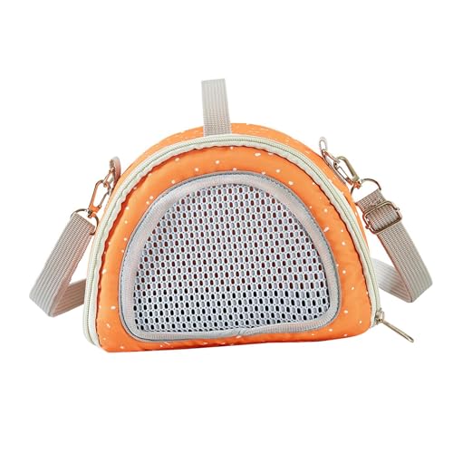 Baoblaze Reisetragetasche für Hamster, Tragetasche für Meerschweinchen, atmungsaktive Reisehandtasche für kleine Eichhörnchen, für Mäuse, Ratten, Zwerge und, Orange von Baoblaze