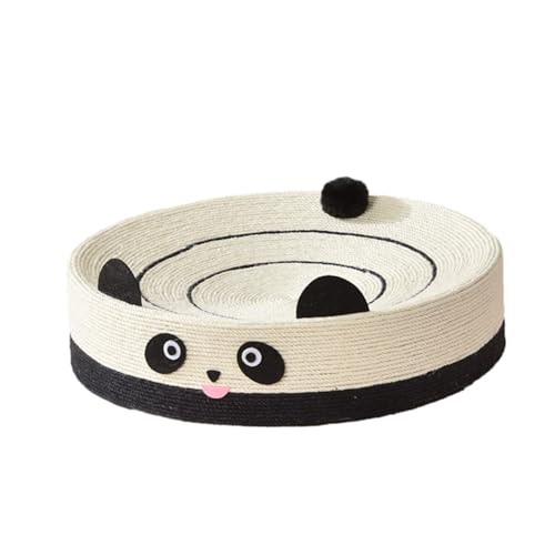 Baoblaze Rundes Katzenkratzpad aus Sisal, Katzenkratzer, Bettspielzeug, langlebig, kreisförmig, kreativ, Heimdekoration, Katzenkratzpad, Lounge, Panda von Baoblaze