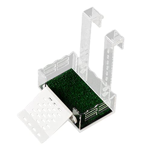 Schildkröten-Aalplattform Schildkröten-Dock Kletterrampe Simulation Gras-Aalterrasse für Froschschildkröten Bartagamen Molche Halbwassertiere, 16 cm x 10 cm von Baoblaze