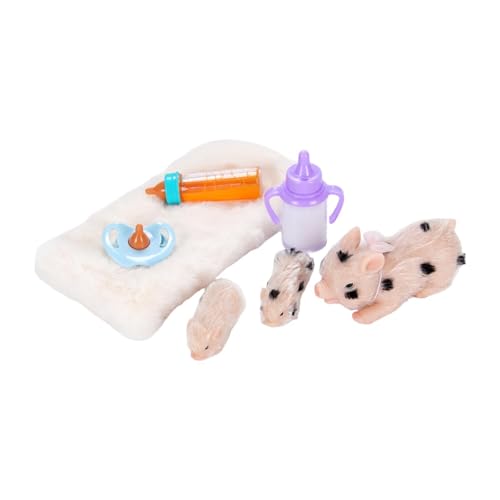 Baoblaze -Schweine-Set, Bauernhof-Tier-Spielset, Foto-Requisiten, realistische Tiere, Schweinespielzeug, Baby-Schweinchen, Puppe, Tierschwein, Puppe für, 3 Stück von Baoblaze