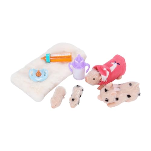 Baoblaze -Schweine-Set, Bauernhof-Tier-Spielset, Foto-Requisiten, realistische Tiere, Schweinespielzeug, Baby-Schweinchen, Puppe, Tierschwein, Puppe für, 4 Stück von Baoblaze