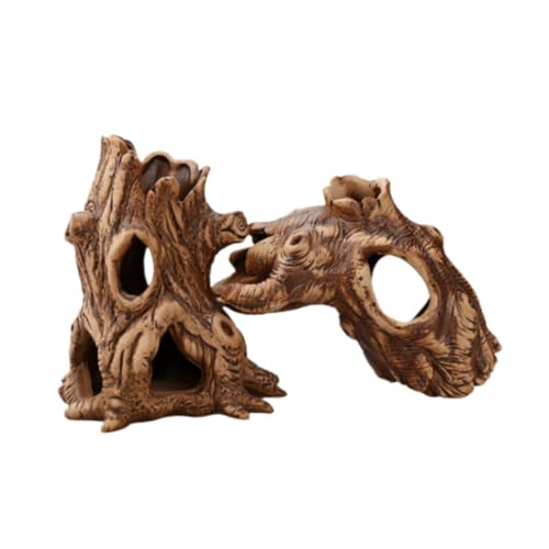 Baoblaze Simulation Driftwood Aquarium Decor Terrarium Ornament Geschenk Retro Skulptur Reptilien Tank Dekor für Innenhäusern Home Office, Dunkelbraun von Baoblaze