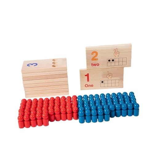 Baoblaze Steckbrett-Spielzeug für Kleinkinder, Zählspielzeug aus Holz, Lernaktivitäten, Mathe-Manipulative aus Holz für Jungen und Mädchen, Kinder im Alter von von Baoblaze