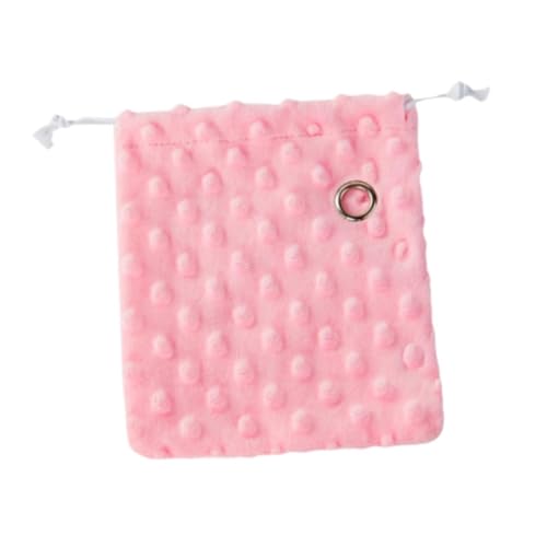 Baoblaze Sugar Glider Bonding Pouch Kordelzug Reisetasche Versteckbett Ausgehender weicher Schlafbeutel für kleine Haustiere und Tiere Hamster, Rosa von Baoblaze