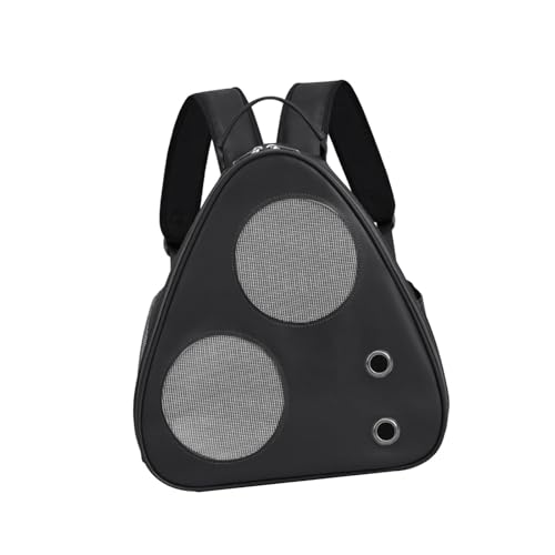 Baoblaze Tragerucksack für Haustiere, Katzen-Outdoor-Tasche, multifunktional, atmungsaktiv, Reisetrage für Kleintiere für Katzen unter 6,5 kg, Radfahren, Schwarz von Baoblaze