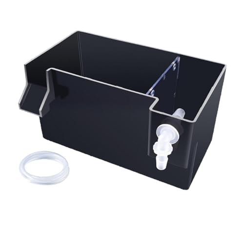 Baoblaze Tropffilter für Aquarien, transparenter Wasserfall, erhöht den Wasserdurchfluss, zum Aufhängen an der Filterbox, Zubehör für kleine Aquarien, Schwarz 18x10.5x10cm von Baoblaze