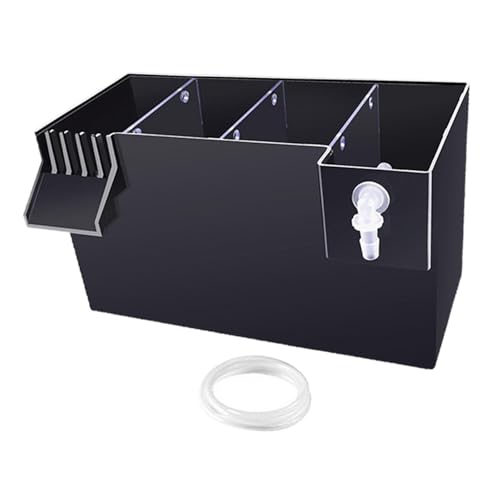 Baoblaze Tropffilter für Aquarien, transparenter Wasserfall, erhöht den Wasserdurchfluss, zum Aufhängen an der Filterbox, Zubehör für kleine Aquarien, Schwarz 26x13.5x15cm von Baoblaze