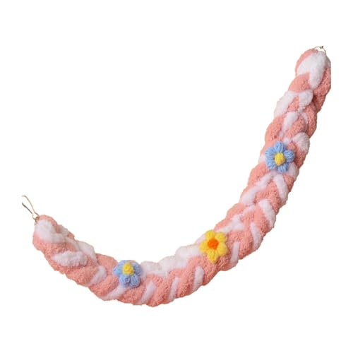 Baoblaze Vogel Seil Barrot Klettern Stehplatte Spielzeug Vogelstange Stand Zuckergleiter Kletterseil für Finkbrüftel kleine Tiere, Rosa Weiß von Baoblaze