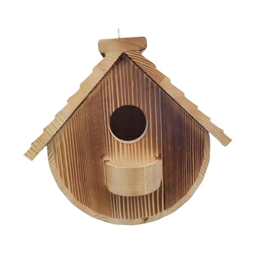 Baoblaze Vogelhäuschen aus Holz, Haus, Dachtraufe, Vogelbruthaus, Vogelnistkasten für draußen, für Blaumeisen, Finken von Baoblaze