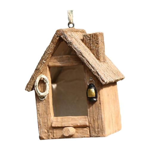 Baoblaze Vogelhaus für draußen, Vogelzuchtbox, Vogelhaus-Dekoration, kreativ für Garten, Vogelschutz, Käfig für Hinterhofsperling, Hausform von Baoblaze